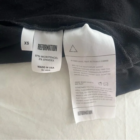 Reformation Black Knit Midi Slip Dress - Picture 5 of 7